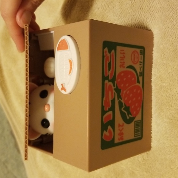 Cat Stealing Coin (Watch Video) Mechanical Coin Bank Working New As Is